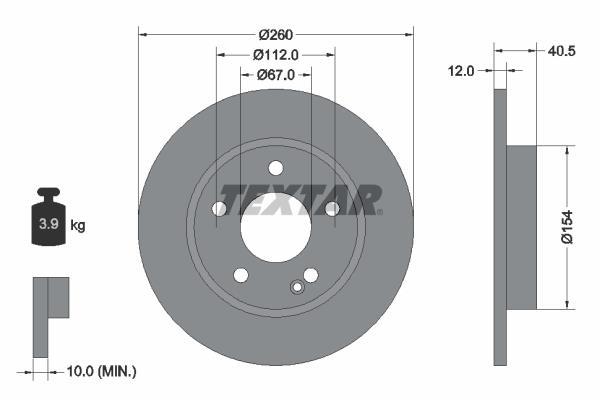 Disques de frein TEXTAR 92091203