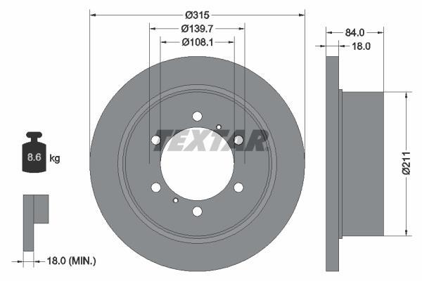 Disques de frein TEXTAR 92093100