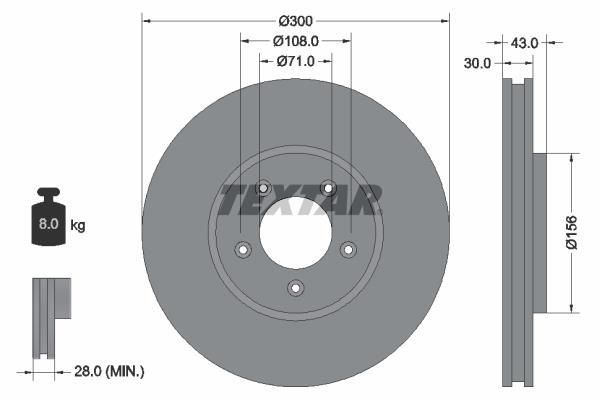 Disques de frein TEXTAR 92099003