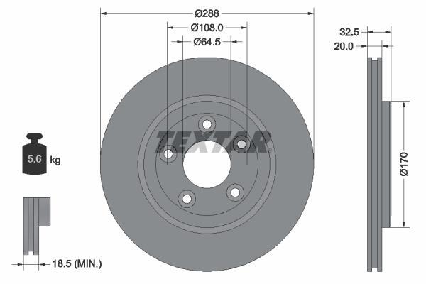 Discos de freno TEXTAR ref. 92099100