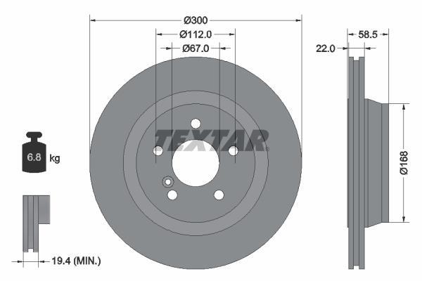 Disques de frein TEXTAR 92099503