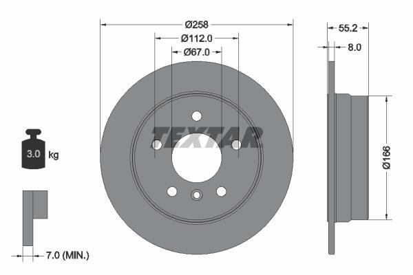 Disques de frein TEXTAR ref. 92099703