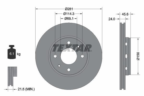 Disques de frein TEXTAR 92100403