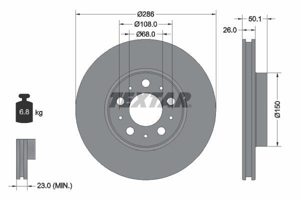 Disques de frein TEXTAR 92100503