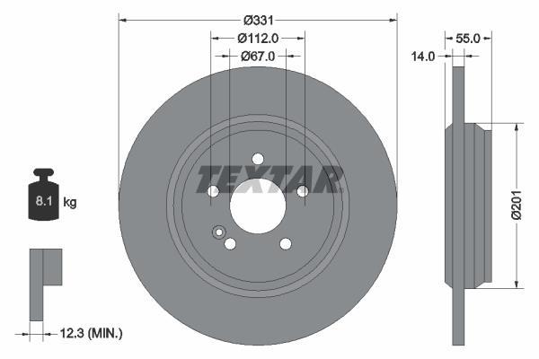 Disques de frein TEXTAR ref. 92103303