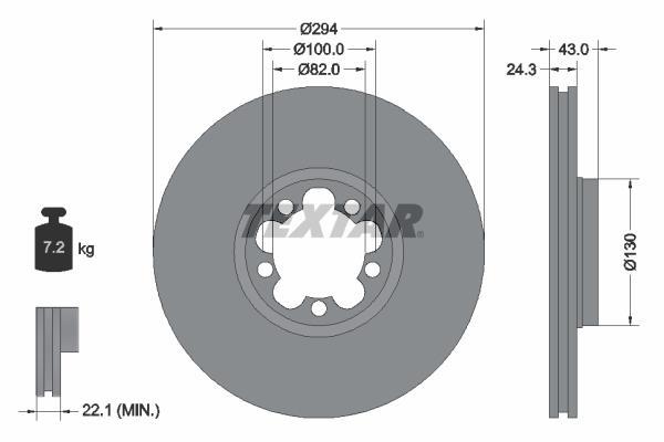 Disques de frein TEXTAR 92103803