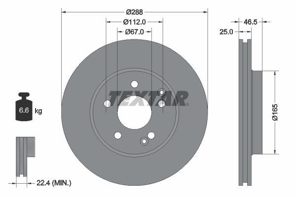 Disques de frein TEXTAR 92105905