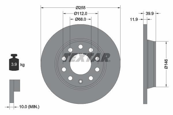Disques de frein TEXTAR 92106303