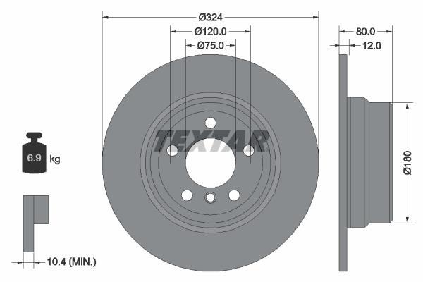 Disques de frein TEXTAR ref. 92107403