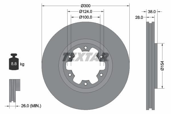 Discos de freno TEXTAR ref. 92109500