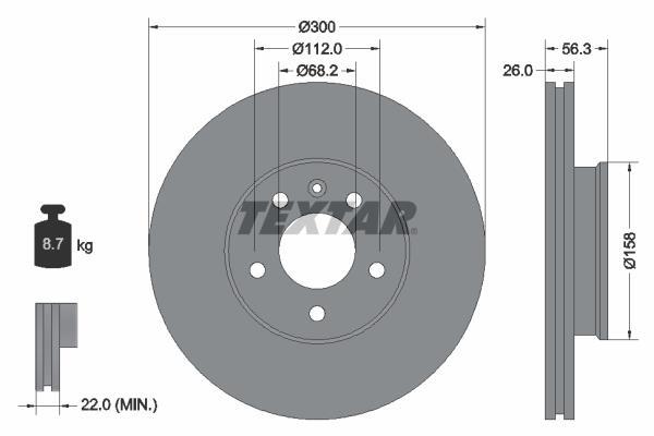 Disques de frein TEXTAR 92109803
