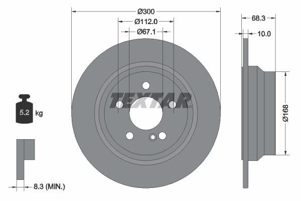 Disques de frein TEXTAR ref. 92115403