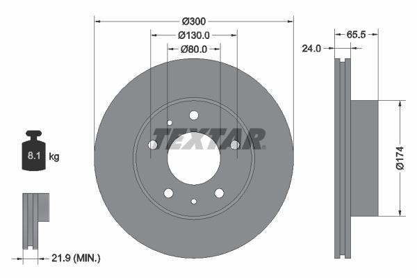 Disques de frein TEXTAR 92116703