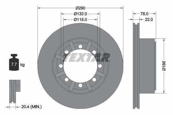 Disques de frein TEXTAR 93117600