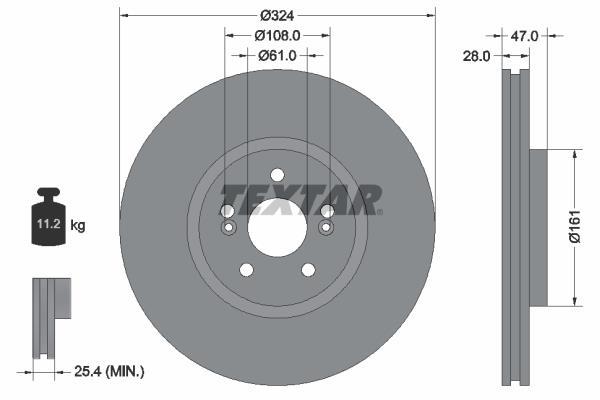 Disques de frein TEXTAR ref. 92119405