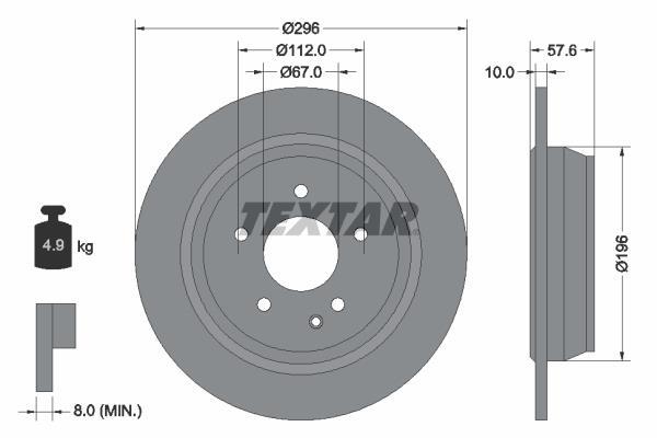 Disques de frein TEXTAR 93123503