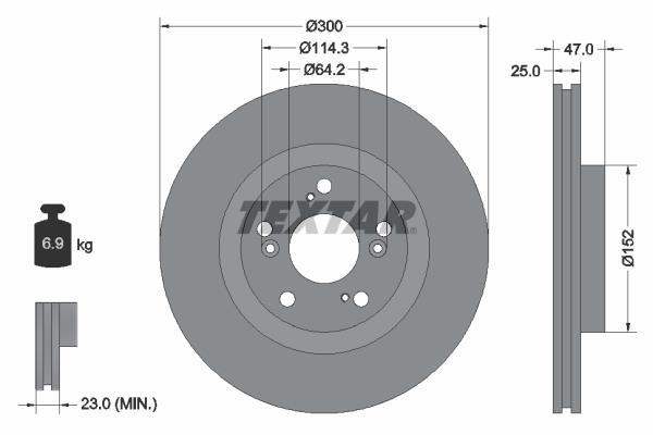 Disques de frein TEXTAR 92125000