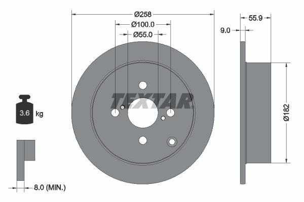 Disques de frein TEXTAR 92126103
