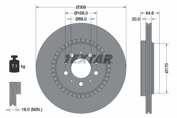 Disques de frein TEXTAR 92126803