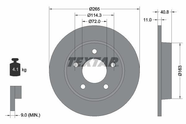 Disques de frein TEXTAR 92130500