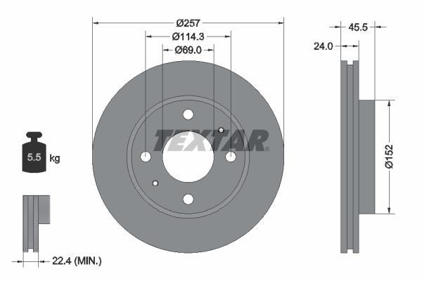 Disques de frein TEXTAR 92130800