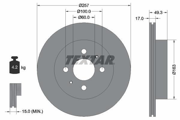 Discos de freno TEXTAR ref. 92131200