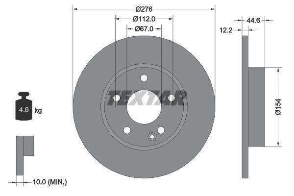 Disques de frein TEXTAR 92131803