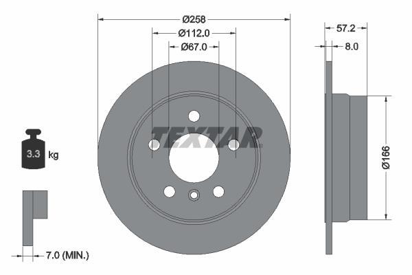 Disques de frein TEXTAR 92132103