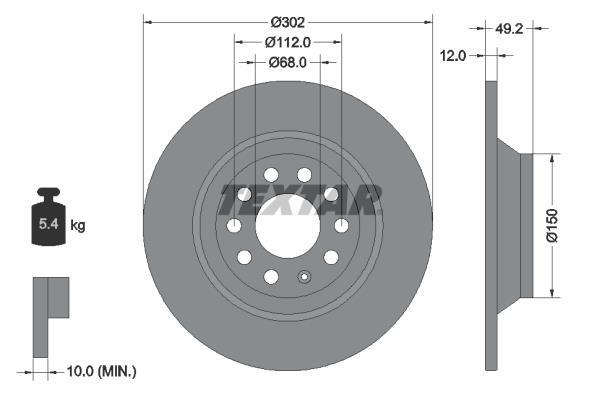Discos de travão TEXTAR ref. 92132503
