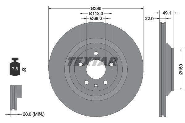 Disques de frein TEXTAR 92132603