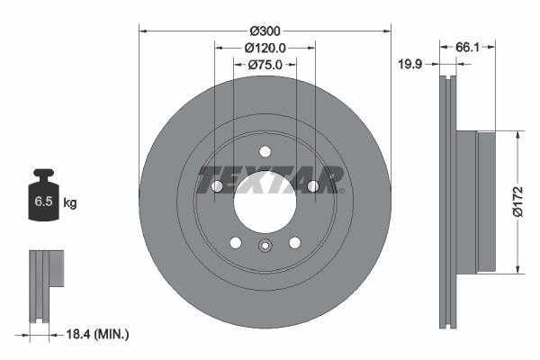 Disques de frein TEXTAR ref. 92133003