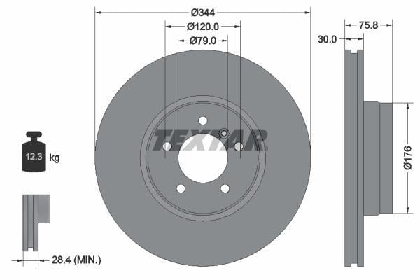 Disques de frein TEXTAR 92134400