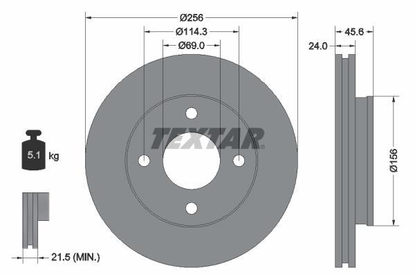Discos de travão TEXTAR 92134803