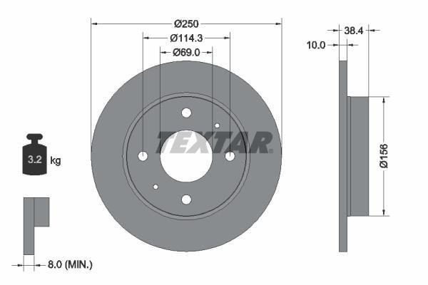 Disques de frein TEXTAR 92134903