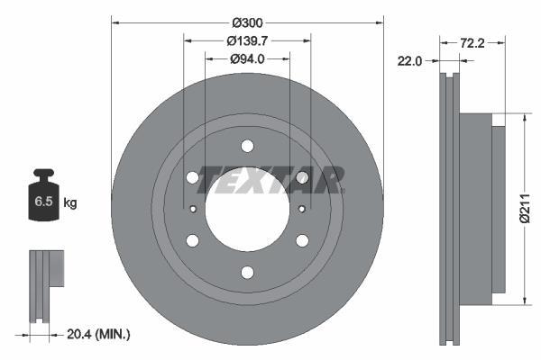 Disques de frein TEXTAR 92135103