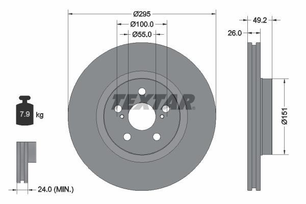 Disques de frein TEXTAR 92135603
