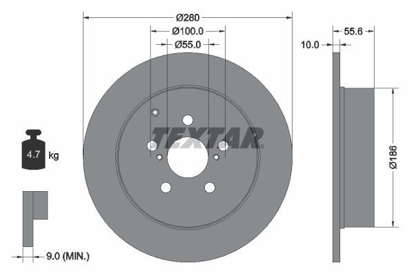 Disques de frein TEXTAR 92135703