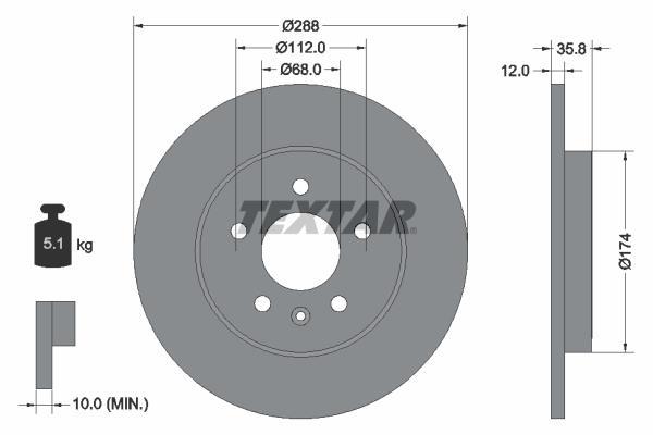 Disques de frein TEXTAR 92137003