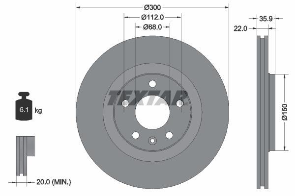 Disques de frein TEXTAR 92137103