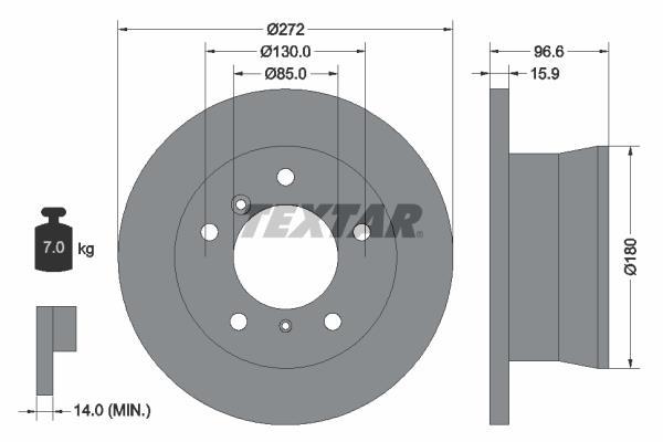 Disques de frein TEXTAR 92137603