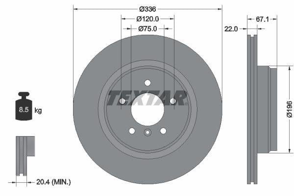 Disques de frein TEXTAR 92137905