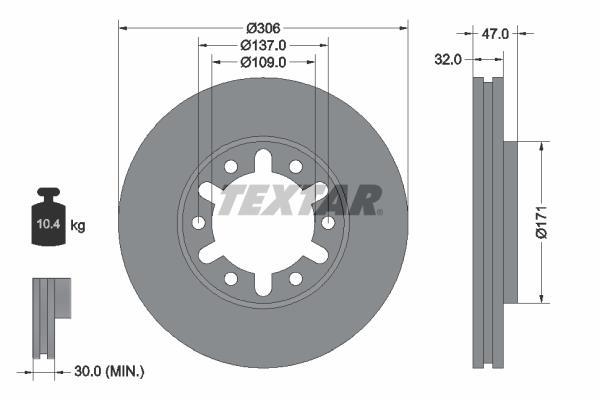 Disques de frein TEXTAR 92138300
