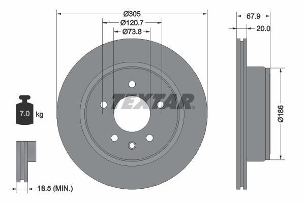 Disques de frein TEXTAR ref. 92139300