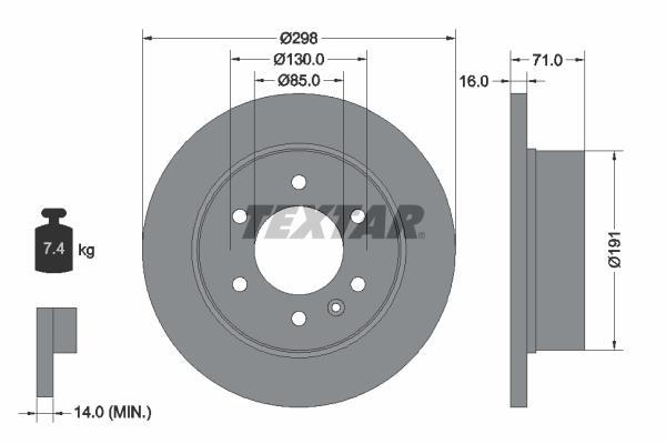 Disques de frein TEXTAR 93143303