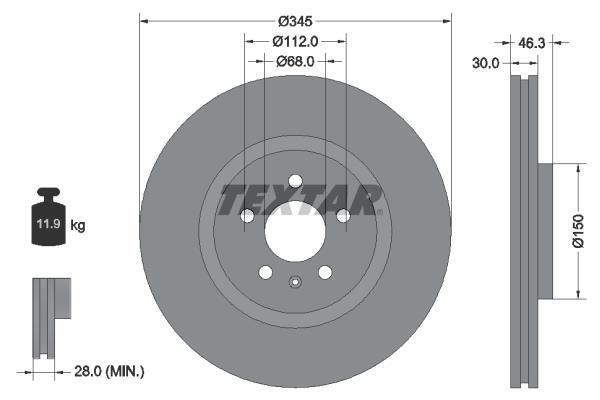 Disques de frein TEXTAR 92143903