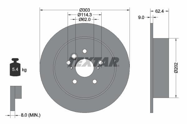 Disques de frein TEXTAR 92144103