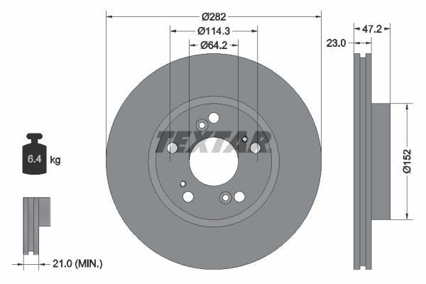 Disques de frein TEXTAR 92144403