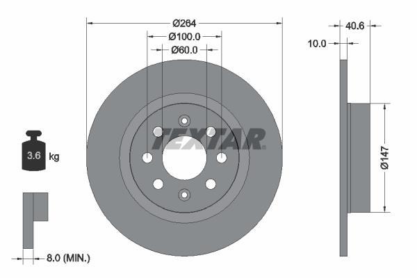 Disques de frein TEXTAR 92145903