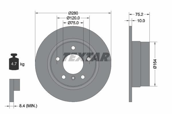 Disques de frein TEXTAR 92146003