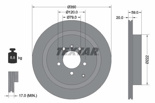 Disques de frein TEXTAR 92147703
